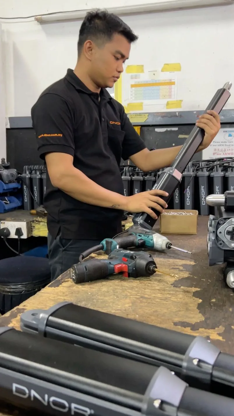 Assembling DNOR arm motors in our factory
